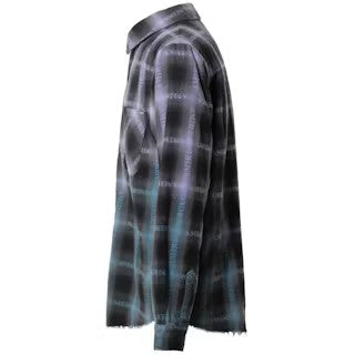 Amiri Ombré Plaid Button-Up Shirt Purple