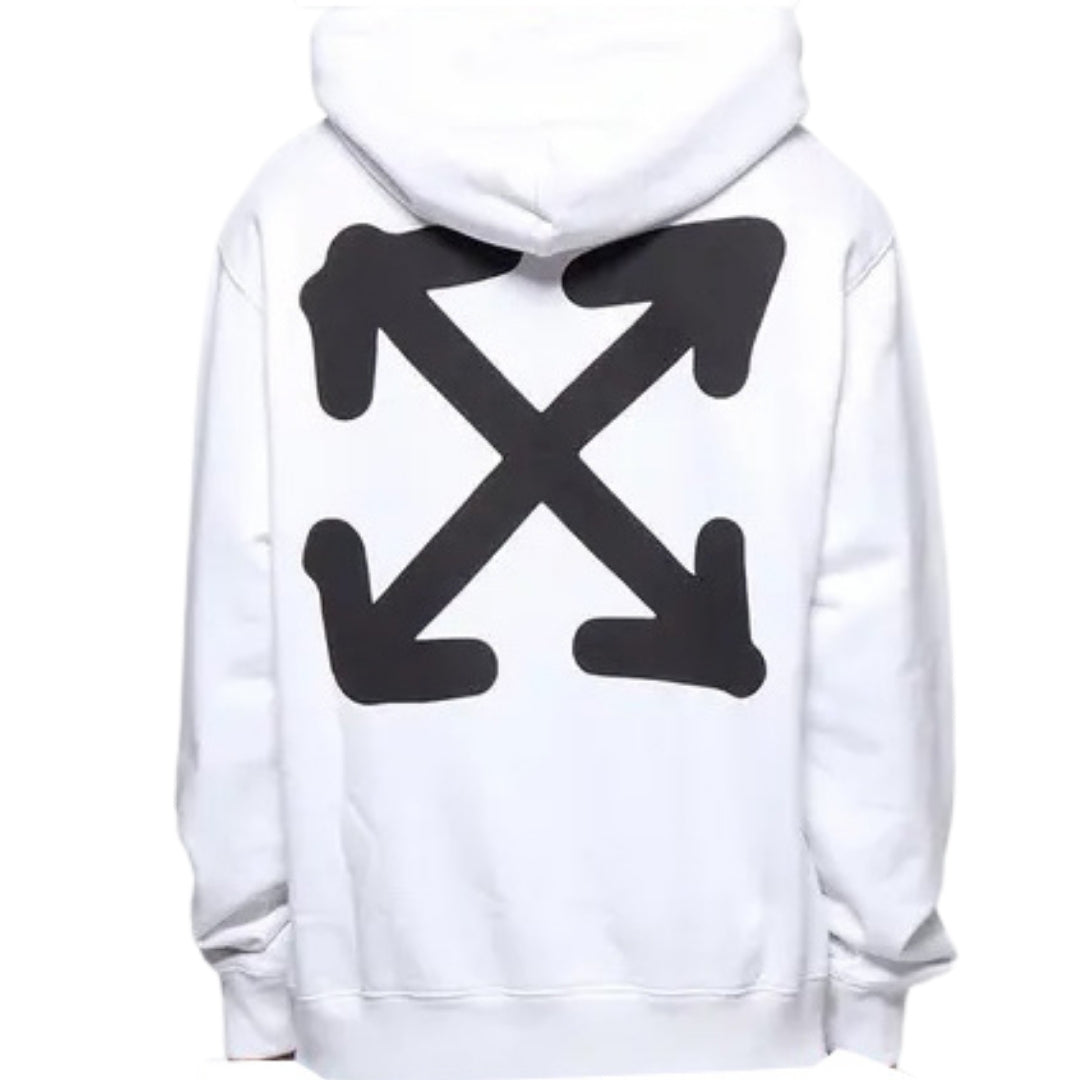 Off White Face Arrow Slim Hoodie White