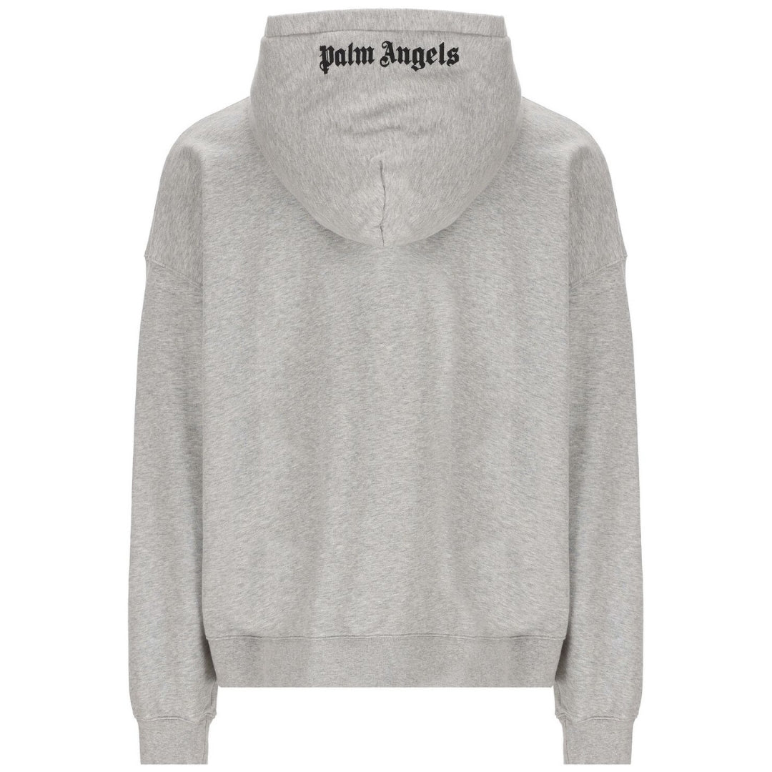 Palm Angels Embroidered Hoodie Grey