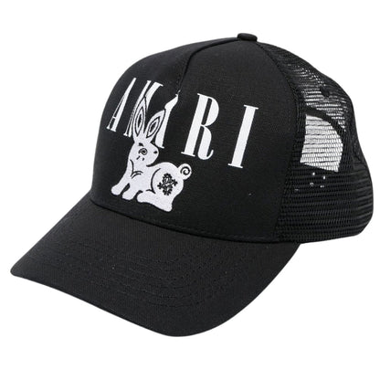 Amiri Bandana Rabbit Trucker Cap Black