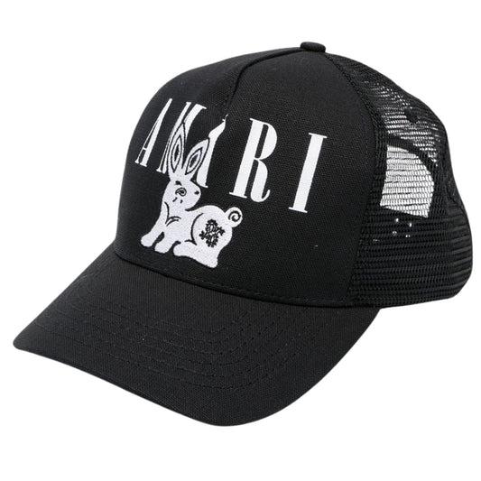 Amiri Bandana Rabbit Trucker Cap Black