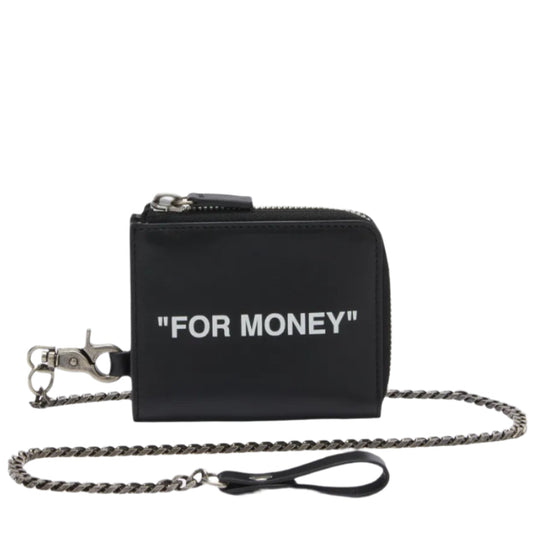 Off-White Quote Chain Wallet Black