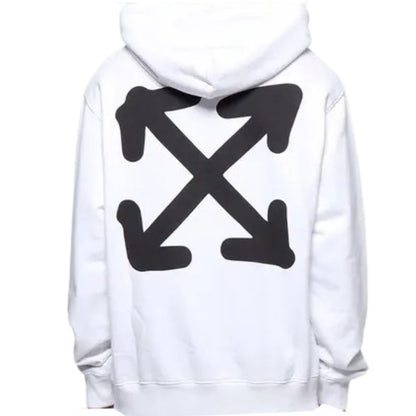 Off White Face Arrow Slim Hoodie White