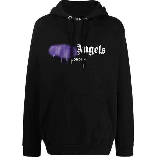 Palm Angels London Sprayed Hoodie Black