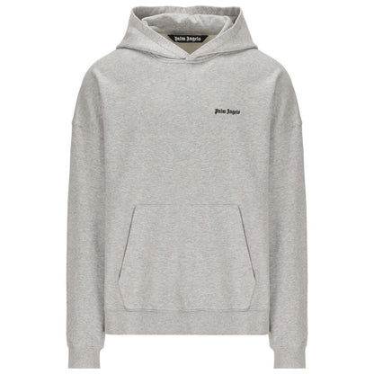 Palm Angels Embroidered Hoodie Grey