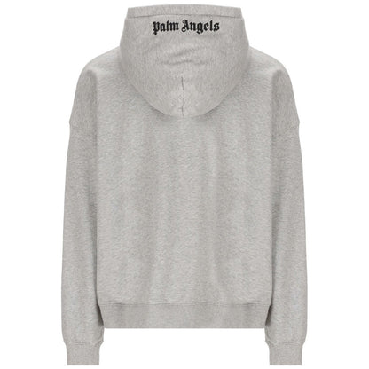 Palm Angels Embroidered Hoodie Grey